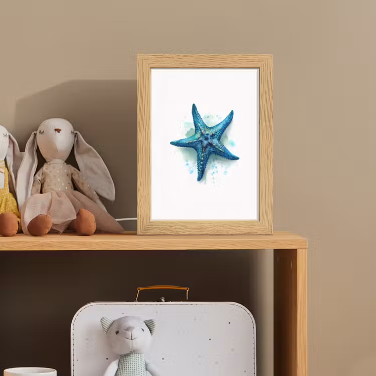 Zeester - Blauw - Spetters Light Box met kabel klein -sfeer2_kind