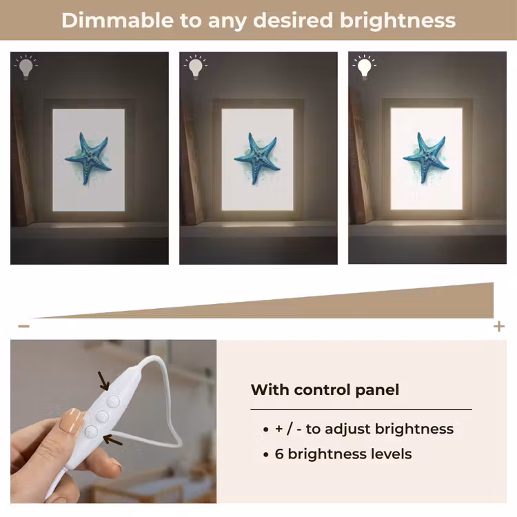 Zeester - Blauw - Spetters Light Box met kabel (Kinderlampje) klein -USP_dimbaarEN