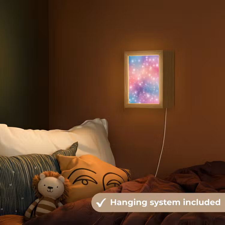 Sterren - Abstract - Kleuren Light Box met kabel (Kinderlampje) klein -sfeer5_kind_EN