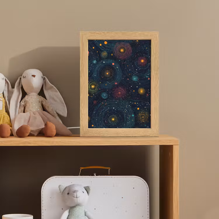 Sterren - Kleurrijk - Lichtgevende kernen Light Box met kabel klein -sfeer2_kind