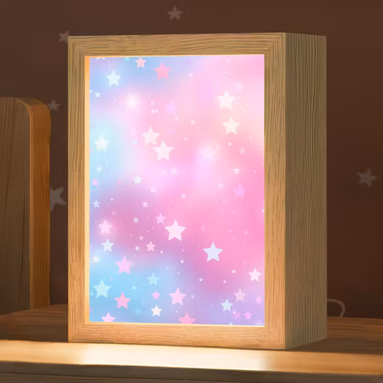 Sterren - Roze - Blauw Light Box met kabel klein -zzz_3d_website