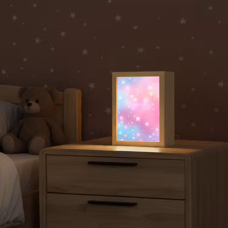 Sterren - Roze - Blauw Light Box met kabel klein -sfeer1_kind