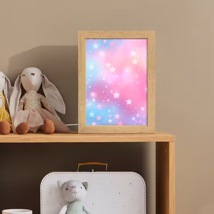 Sterren - Roze - Blauw Light Box met kabel klein -sfeer2_kind