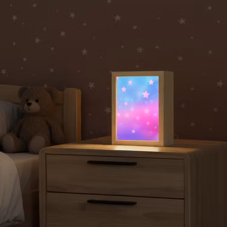 Sterren - Roze - Blauw Light Box met kabel klein -sfeer1_kind