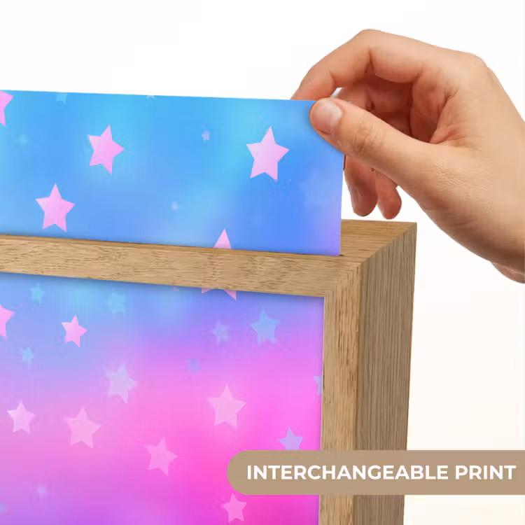 Sterren - Roze - Blauw Light Box met kabel (Kinderlampje) klein -USP_websiteprintEN