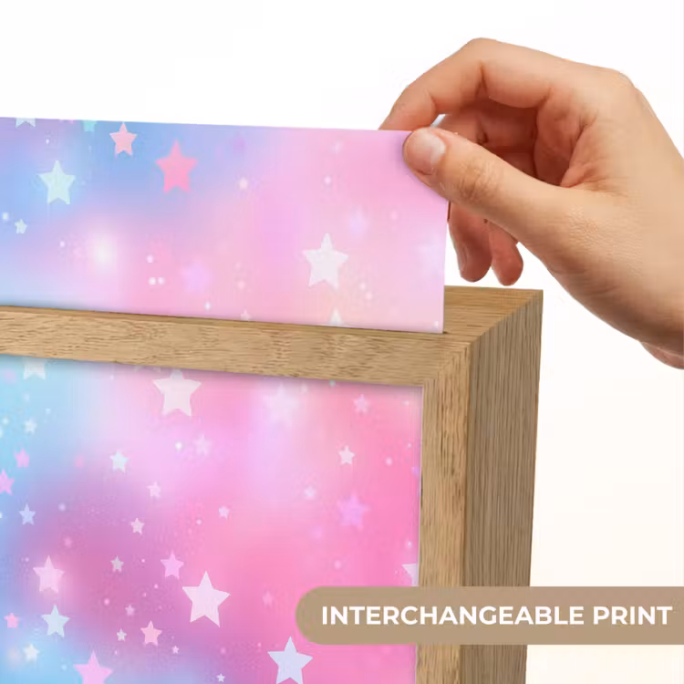 Sterren - Roze - Blauw Light Box met kabel (Kinderlampje) klein -USP_websiteprintEN