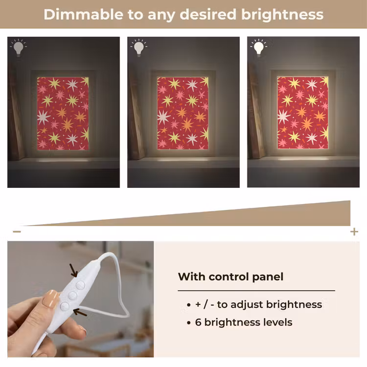 Sterren - Speels - Rood Light Box met kabel (Kinderlampje) klein 904 -USP_dimbaarEN