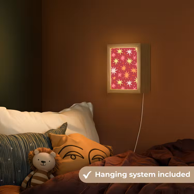 Sterren - Speels - Rood Light Box met kabel (Kinderlampje) klein 904 -sfeer5_kind_EN