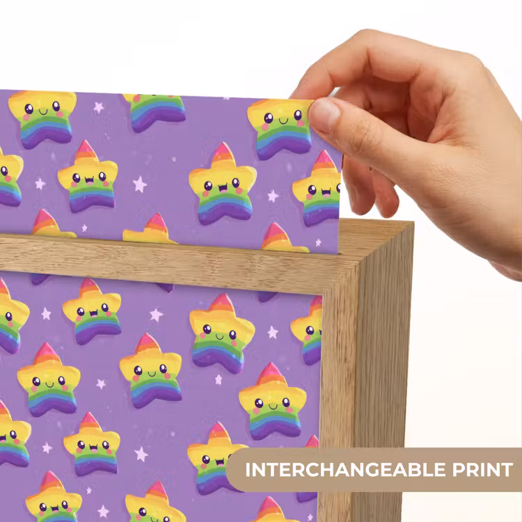 Sterren - Regenboog - Paars Light Box met kabel (Kinderlampje) klein 904 -USP_websiteprintEN