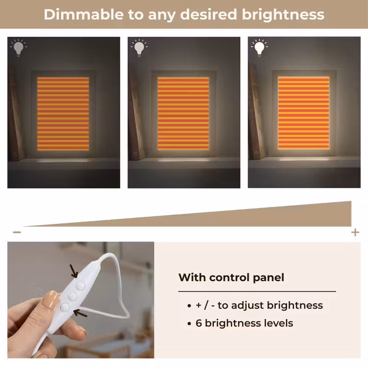 Strepen - Patroon - Oranje Light Box met kabel (Kinderlampje) klein 904 -USP_dimbaarEN
