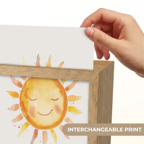 Zon - Watercolor - Geel Light Box met kabel (Kinderlampje) klein -USP_websiteprintEN