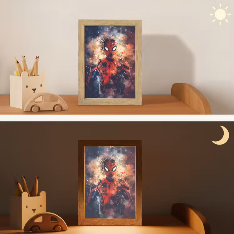 Superheld - Jongens - Rook - Kleuren Light Box met kabel klein -sfeer3_kind