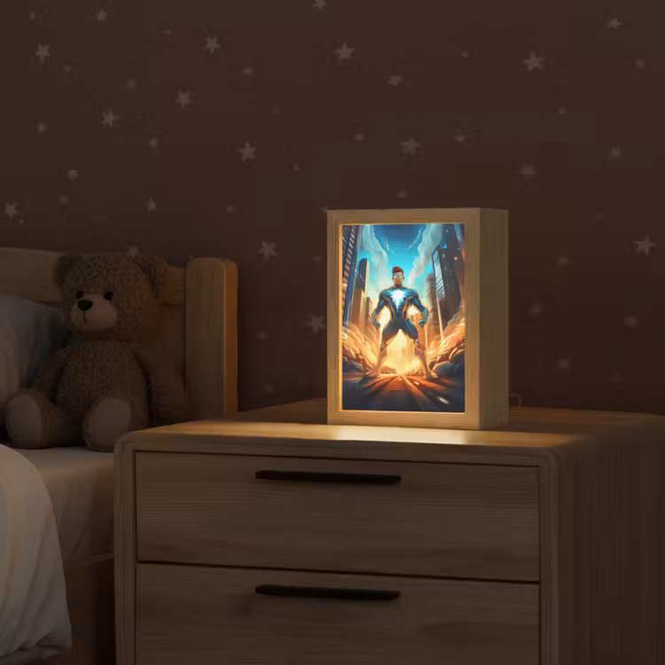 Superhelden - Kinderen - Jongens Light Box met kabel klein -sfeer1_kind