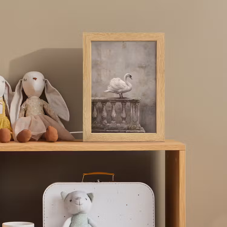 Zwaan - Elegant - Dieren - Wit Light Box met kabel (Kinderlampje) klein -sfeer2_kind