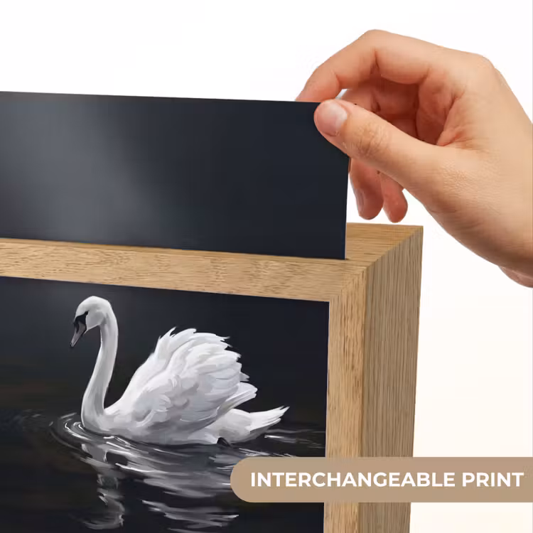 Zwaan - Water - Natuur - Realistisch - Wit Light Box met kabel (Kinderlampje) klein -USP_websiteprintEN