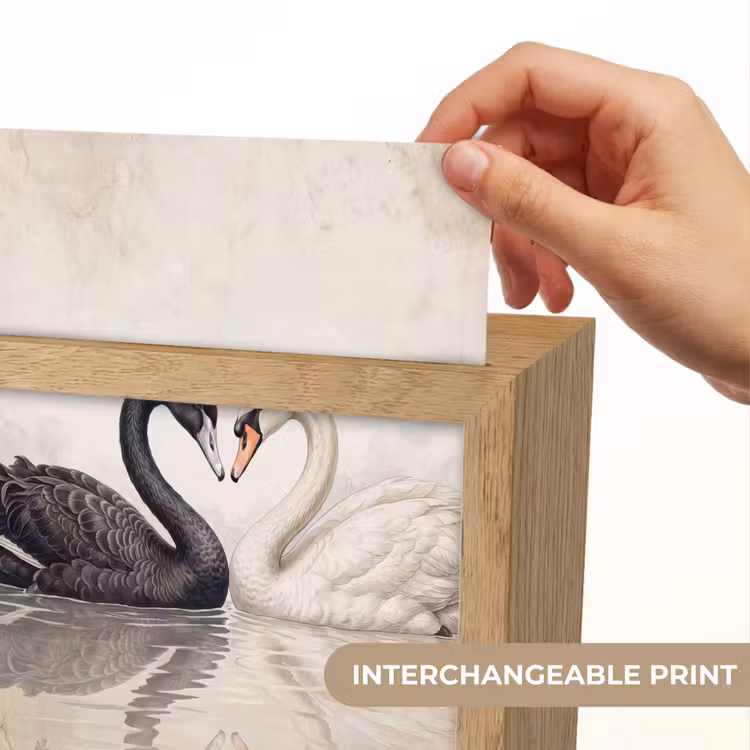 Zwanen - Hartvorm - Dieren Light Box met kabel (Kinderlampje) klein -USP_websiteprintEN