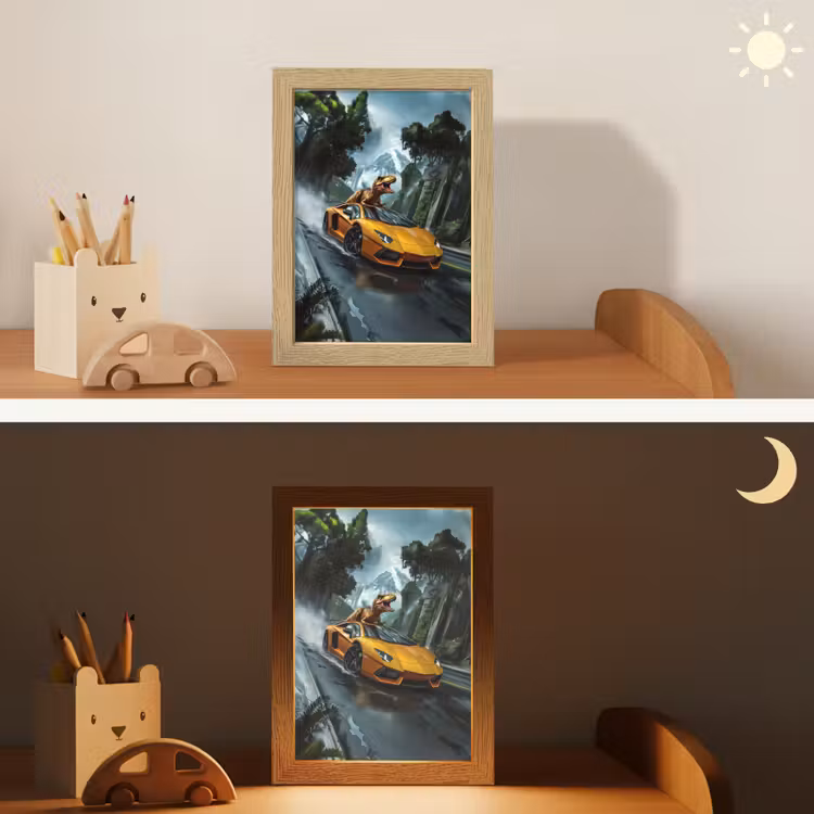 T-Rex - Auto - Regenwoud Light Box met kabel klein -sfeer3_kind
