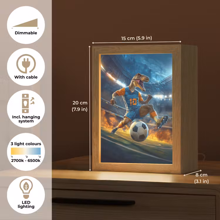 T-Rex - Voetbal - Stadion Light Box met kabel (Kinderlampje) klein -USP_EN
