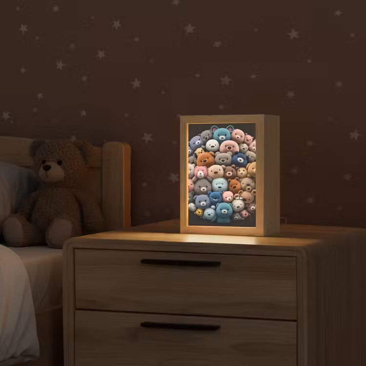 Teddybeer - Knuffel - Dieren - Meisjes - Jongens Light Box met kabel klein -sfeer1_kind