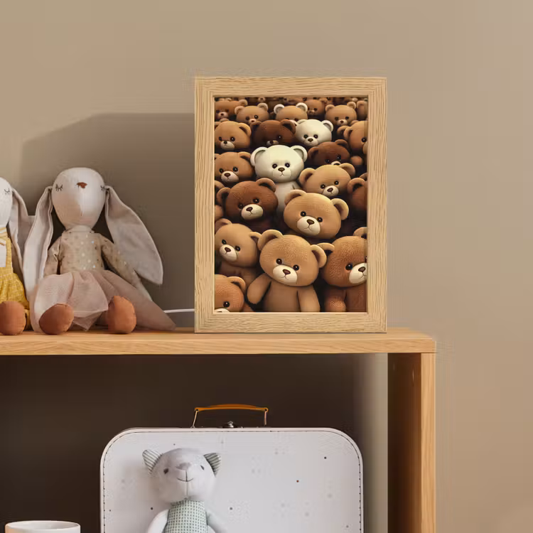 Teddybeer - Knuffel - Bruin - Beer - Jongens - Meisjes Light Box met kabel klein -sfeer2_kind