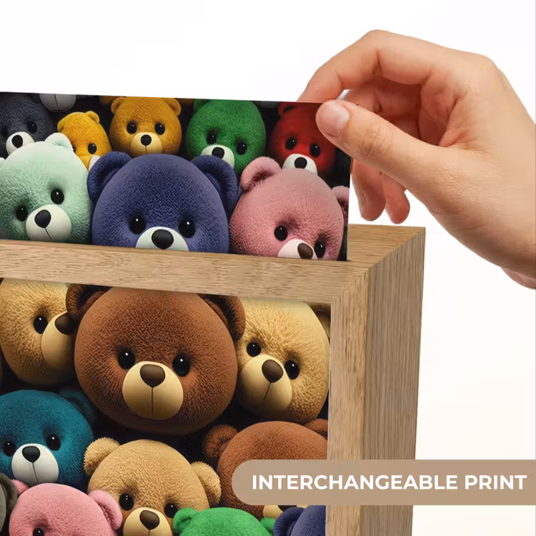 Knuffelbeer - Teddy - Design - Kids Light Box met kabel (Kinderlampje) klein -USP_websiteprintEN