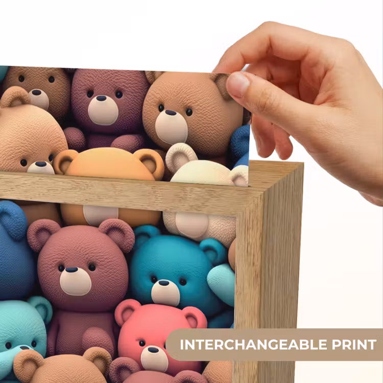 Knuffelbeer - Knuffel - Roze - Blauw - Bruin - Kind Light Box met kabel (Kinderlampje) klein -USP_websiteprintEN