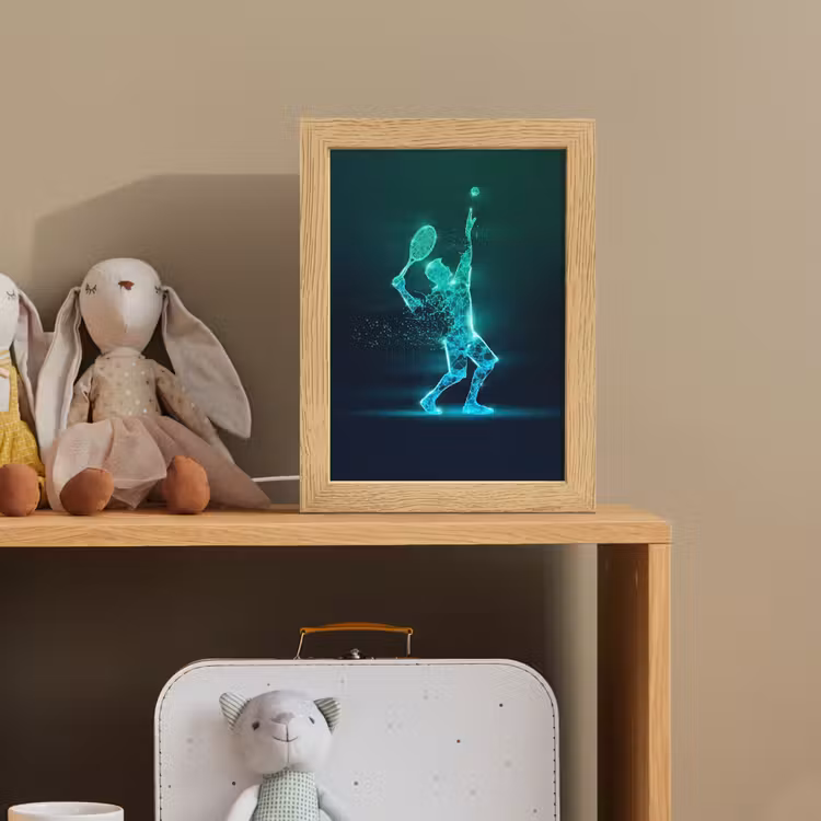 Tennis - Futuristisch - Sport - Neon Light Box met kabel klein -sfeer2_kind