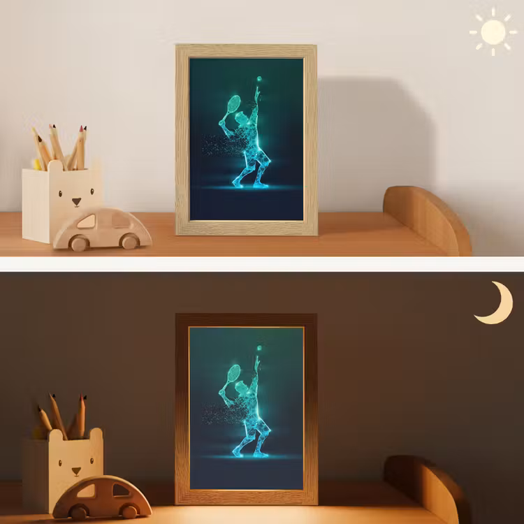 Tennis - Futuristisch - Sport - Neon Light Box met kabel klein -sfeer3_kind