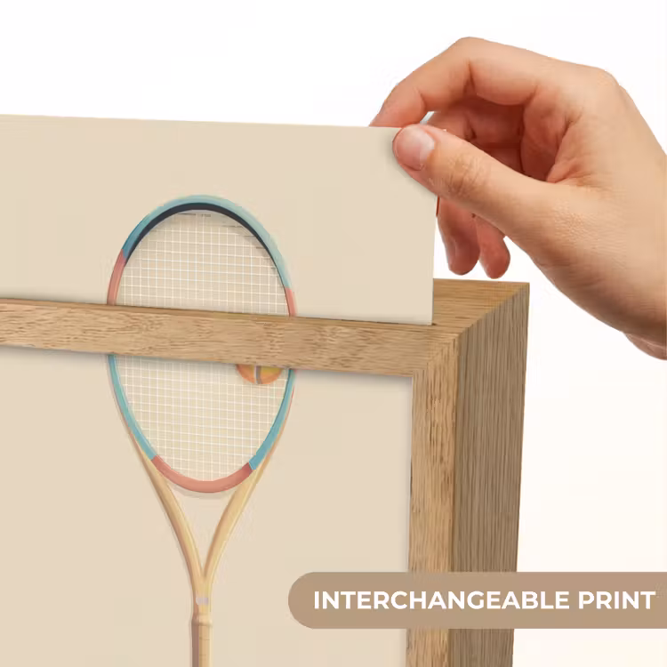Tennisracket - Bal - Beige Light Box met kabel (Kinderlampje) klein -USP_websiteprintEN