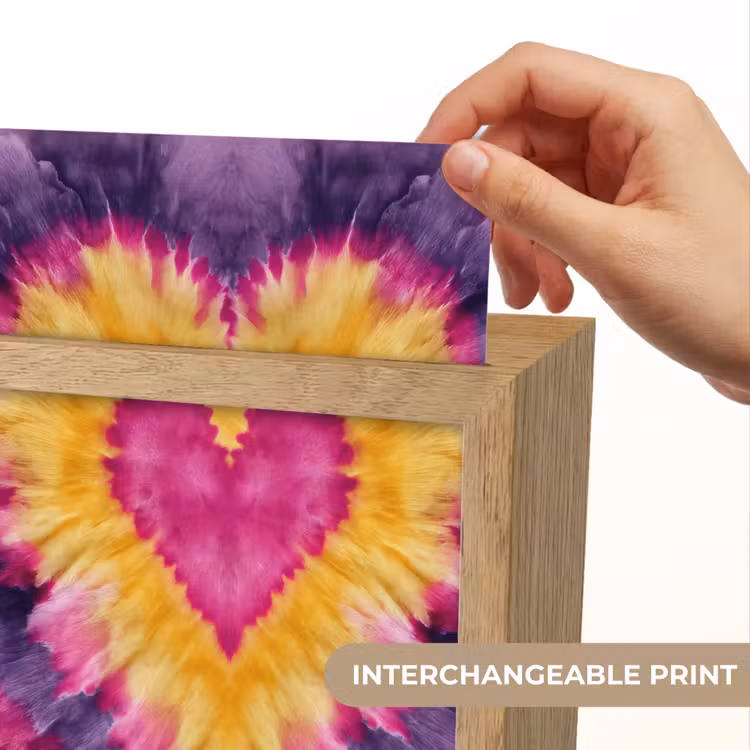 Tie dye - Hartvorm - Vlammen - Oranje Light Box met kabel (Kinderlampje) klein -USP_websiteprintEN