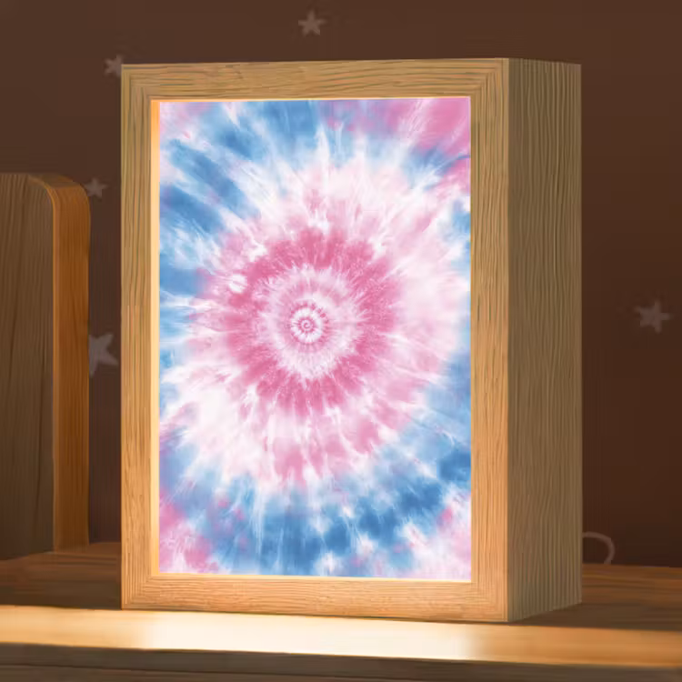 Tie-dye - Roze - Patroon Light Box met kabel klein -zzz_3d_website
