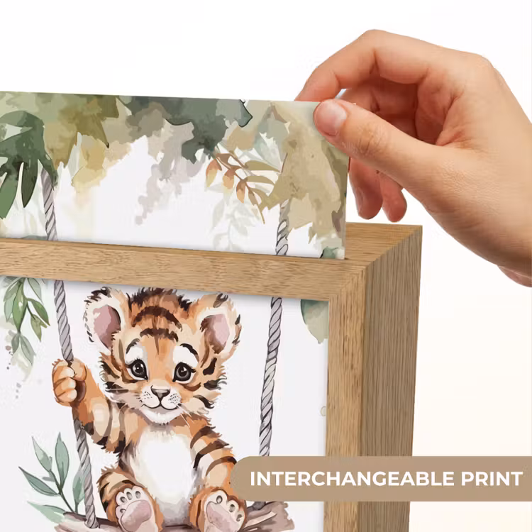 Tijger - Dier - Kinderen - Jungle Light Box met kabel (Kinderlampje) klein -USP_websiteprintEN