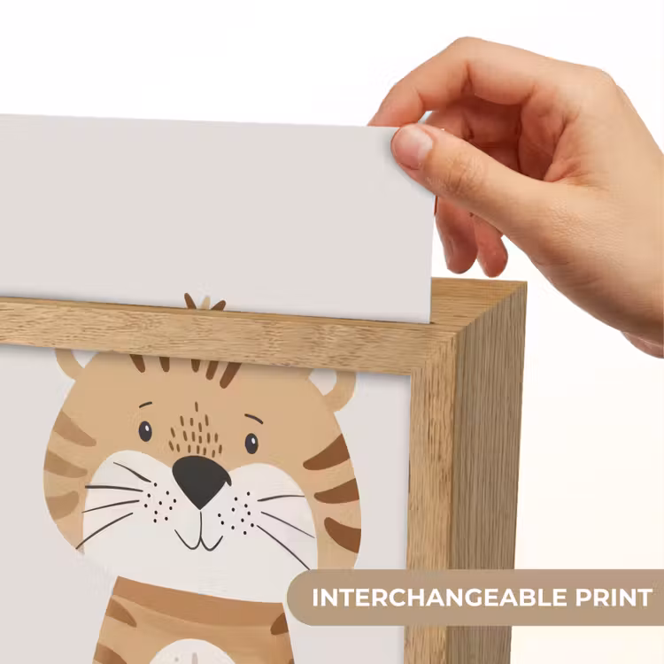 Tijger - Wilde dieren - Pastel Light Box met kabel (Kinderlampje) klein -USP_websiteprintEN