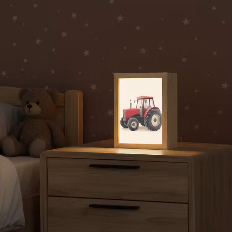 Trekker - Minimalistisch - Illustratie - Rood Light Box met kabel (Kinderlampje) klein -sfeer1_kind