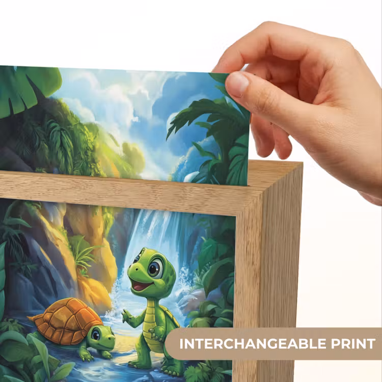 Schildpad - Dino - Jungle - Waterval Light Box met kabel (Kinderlampje) klein -USP_websiteprintEN