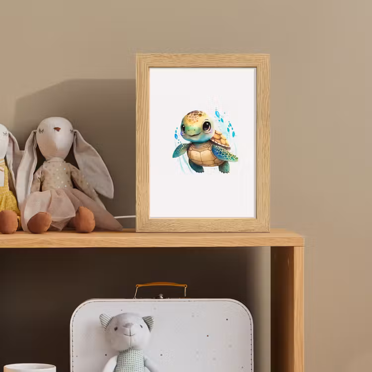 Schildpad - Waterverf - Kleuren - Dieren - Meisjes - Jongens Light Box met kabel klein -sfeer2_kind
