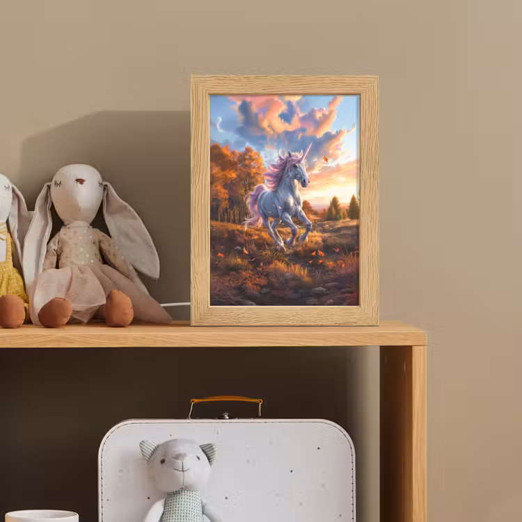 Eenhoorn - Sprookjes dier - Natuur - Meisjes Light Box met kabel klein -sfeer2_kind