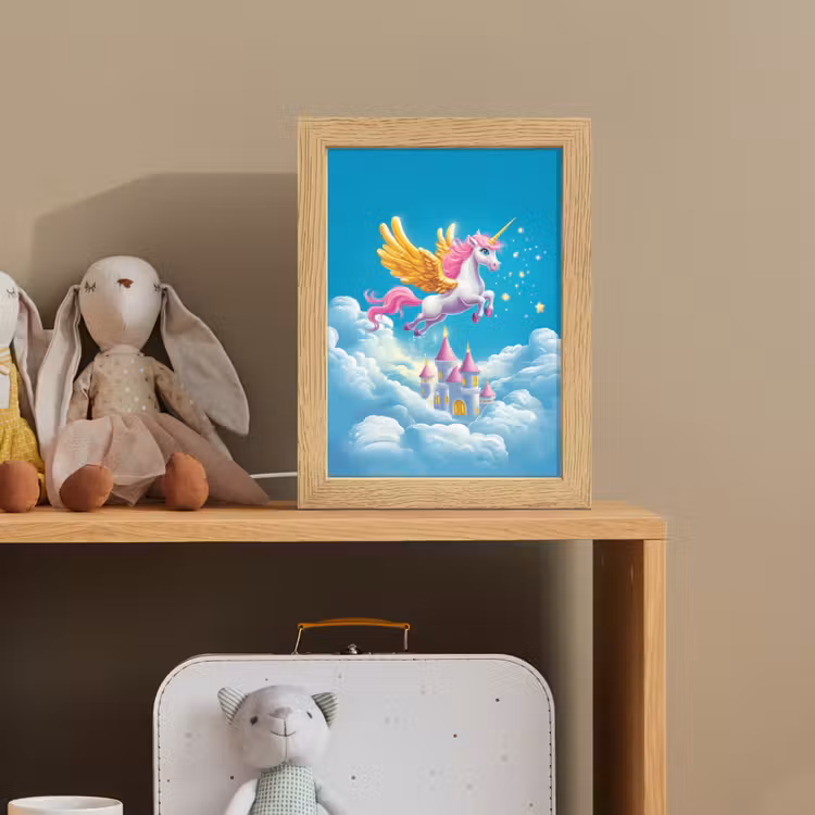 Eenhoorn - Fantasie - Kasteel Light Box met kabel klein -sfeer2_kind