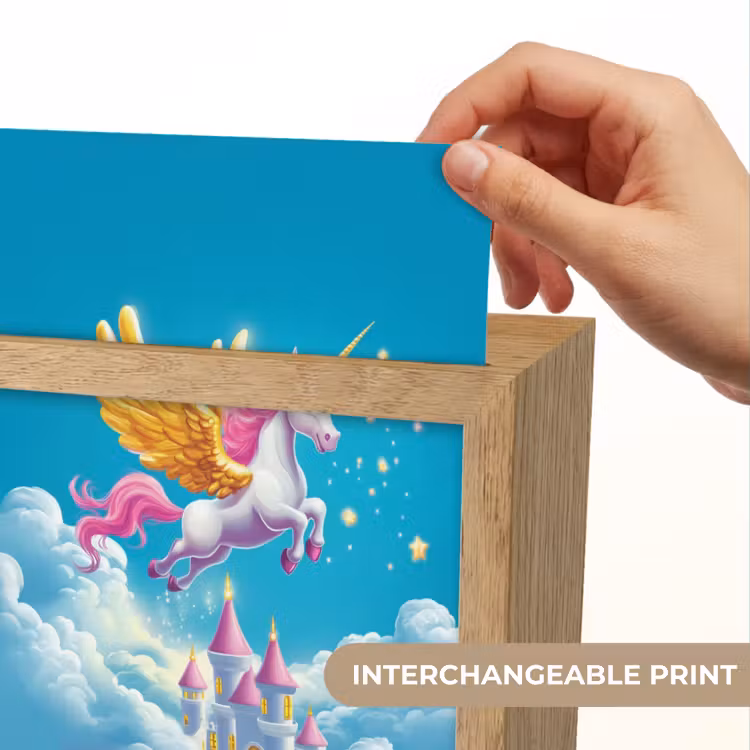 Eenhoorn - Fantasie - Kasteel Light Box met kabel (Kinderlampje) klein -USP_websiteprintEN
