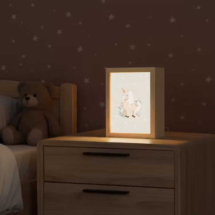 Eenhoorn - Bloemen - Stippen Light Box met kabel klein -sfeer1_kind