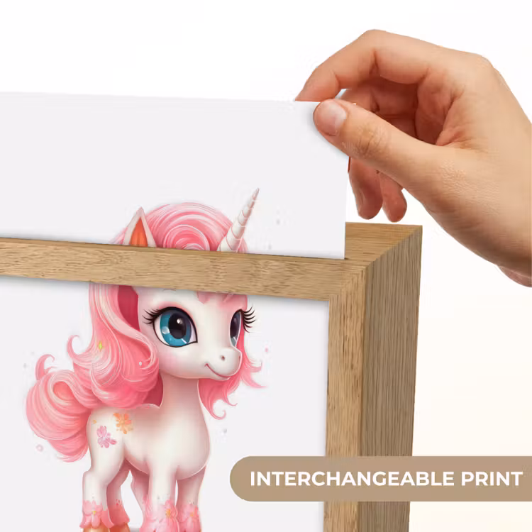 Unicorn - Meisjes - Kinderen - Eenhoorn - Roze Light Box met kabel (Kinderlampje) klein -USP_websiteprintEN