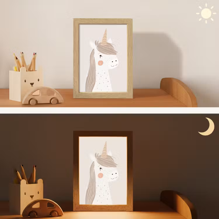 Eenhoorn - Pastel kleuren - Unicorn Light Box met kabel klein -sfeer3_kind