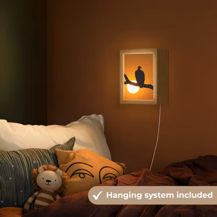 Gier - Tak - Zon - Oranje Light Box met kabel (Kinderlampje) klein -sfeer5_kind_EN