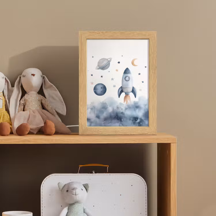 Waterverf - Planeten - Sterren - Raket Light Box met kabel klein -sfeer2_kind