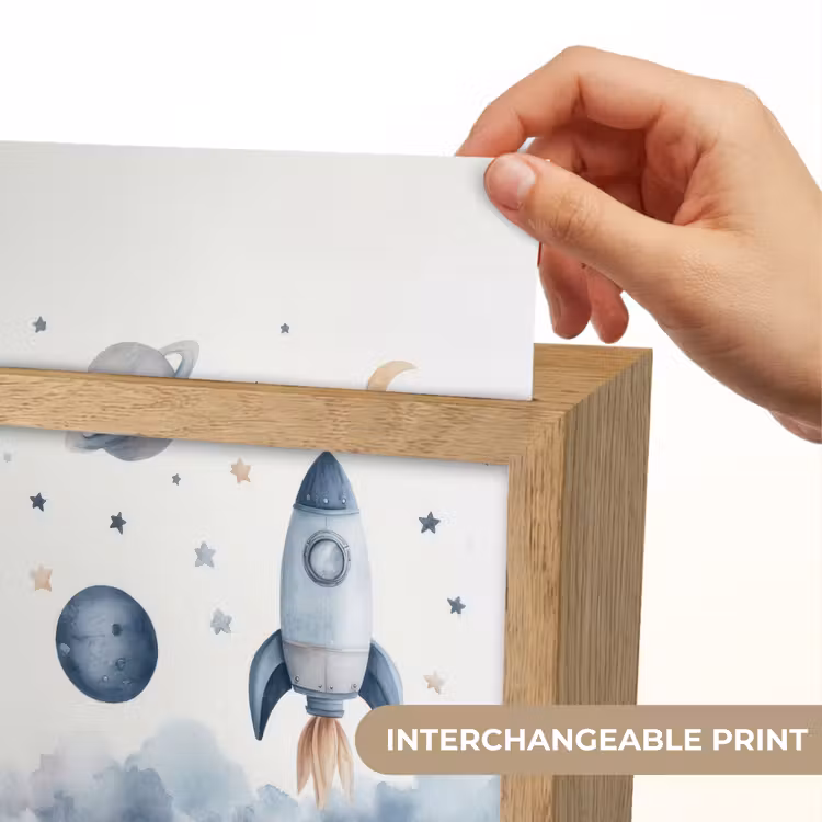 Waterverf - Planeten - Sterren - Raket Light Box met kabel (Kinderlampje) klein -USP_websiteprintEN