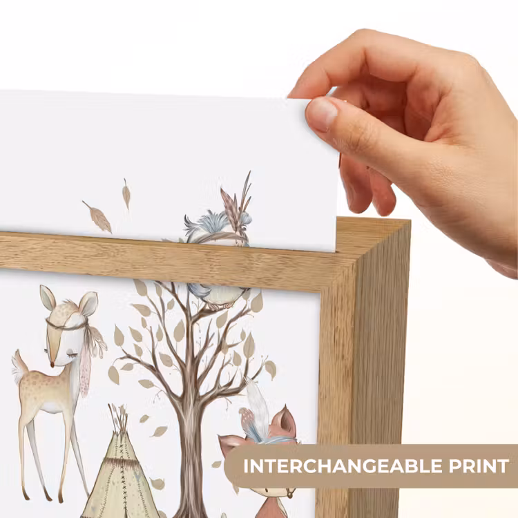 Wilde dieren - Bos - Illustratie Light Box met kabel (Kinderlampje) klein -USP_websiteprintEN