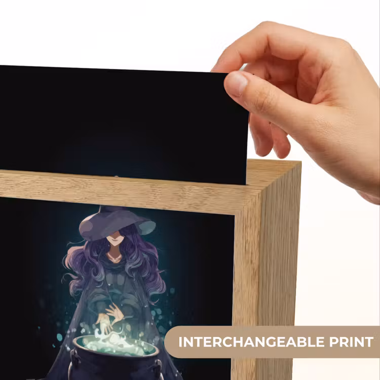 Heks - Magie - Heksenketel - Paars Light Box met kabel (Kinderlampje) klein -USP_websiteprintEN