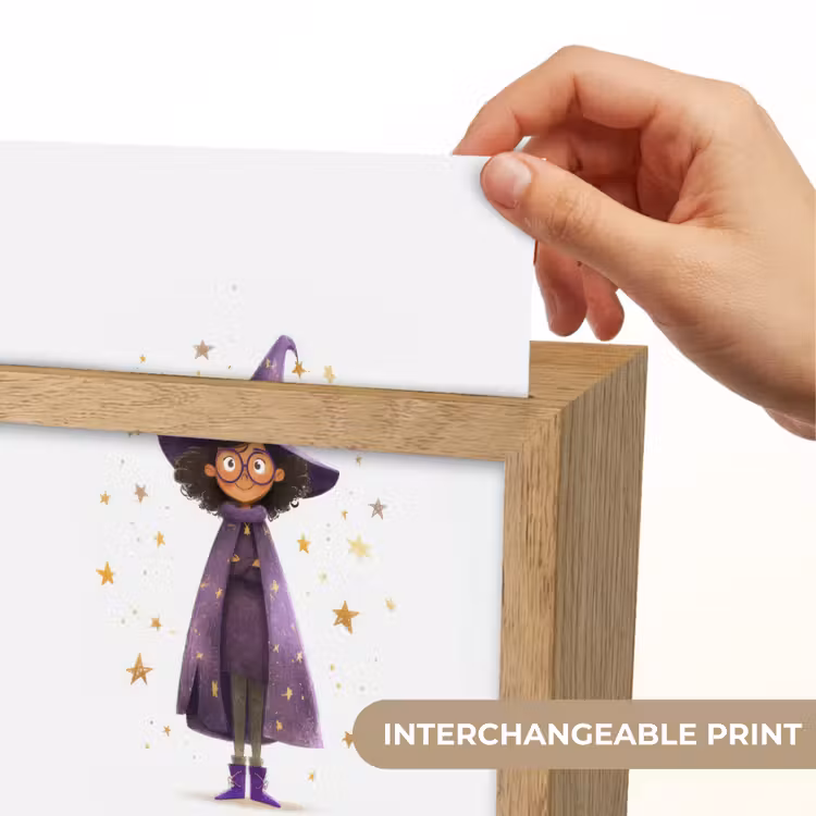 Heks - Paars - Sterren - Heksenhoed Light Box met kabel (Kinderlampje) klein -USP_websiteprintEN