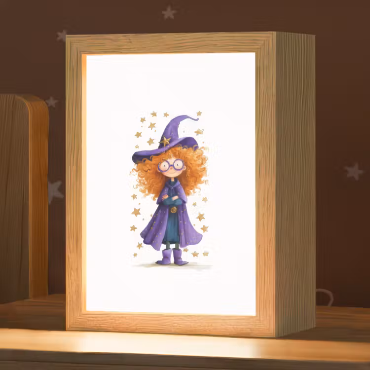 Toverheks - Sterren - Paars Light Box met kabel klein -zzz_3d_website