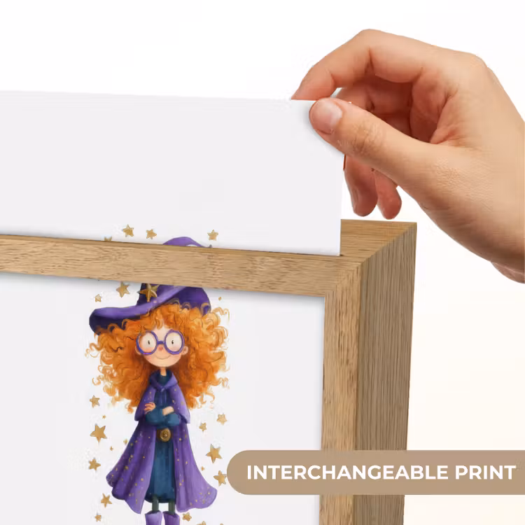 Toverheks - Sterren - Paars Light Box met kabel (Kinderlampje) klein -USP_websiteprintEN